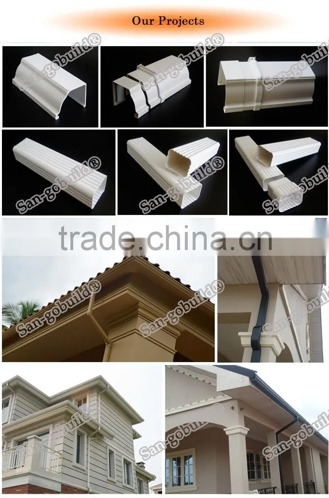 SGB Anti Fading 7inch PVC Rain Gutter For Kenya, Uganda