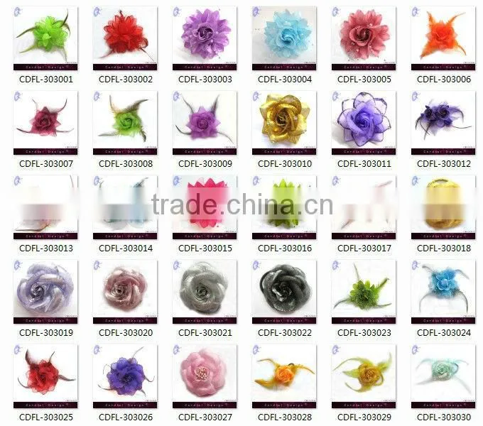 2013 flower clip, artificial flower hair clip, fashion style