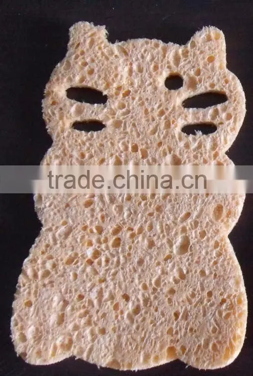 cute animal shape cellulose sponge , cellulose cleaning sponge