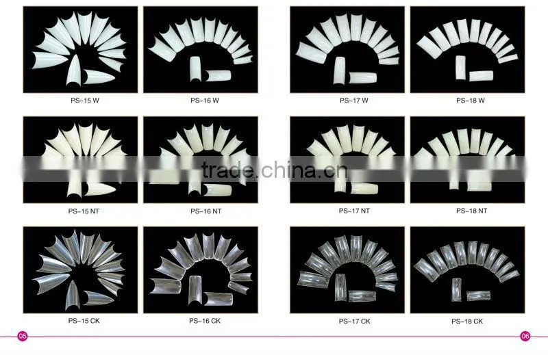 High Quality 500pcs with box acrylic nail tips wholesale