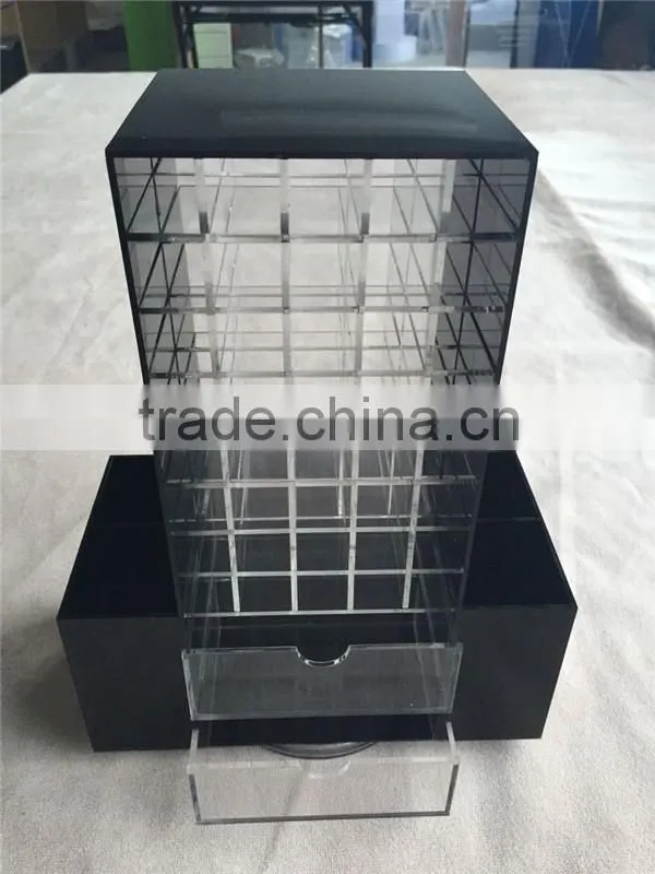 excellent rotating clear cusotm wholesale acrylic lipstick organizer/acrylic lipstick holder/acrylic lipstick tower