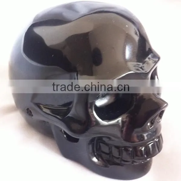 Natural Semi-Precious Gemstone Black Obsidian Skull With Retail price
