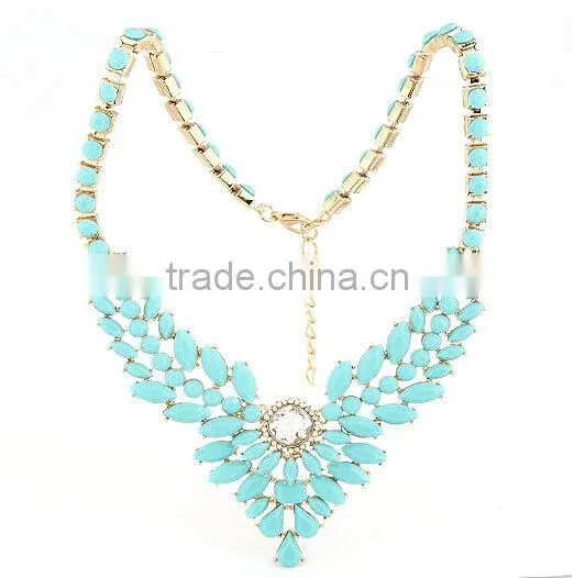 2015 hot fashion designs diamond necklace