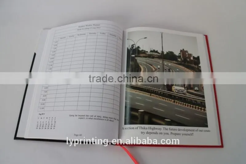High quality hardcover notebook, diary book printing