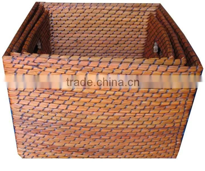 High quality best selling 2016 sea grass round basket with handle from Vietnam
