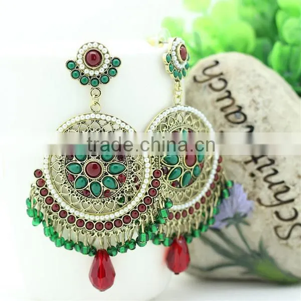 vintage bohemia model hanging diamond earring for girls