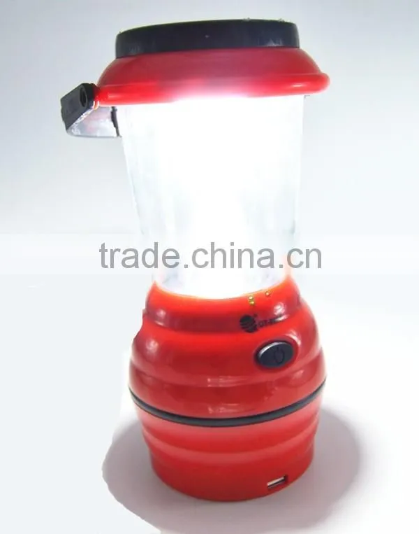 Rechargeable LED bivouac light with solar panel camping light