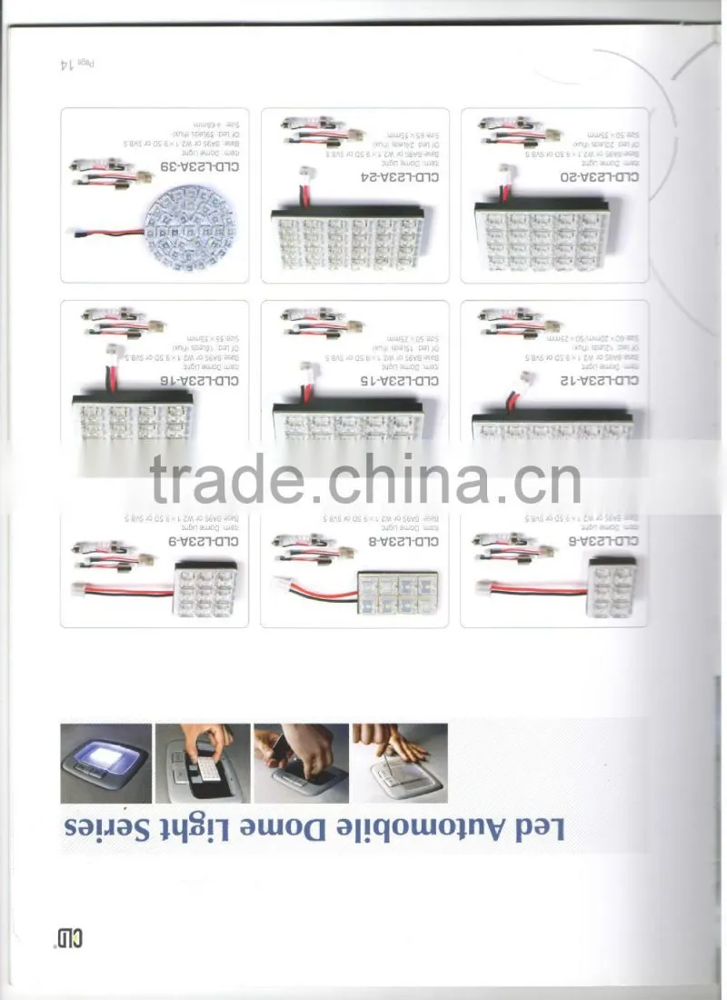 Long performance 20smd SMD size 50x25mm scooter LED Dome light