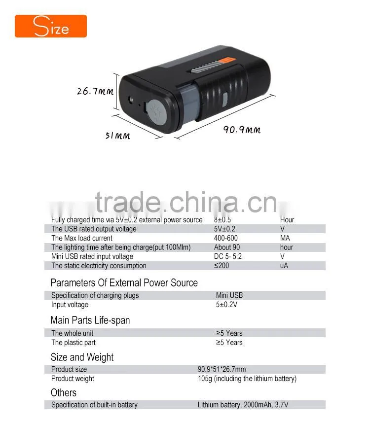 2016 Plastic Lighter with LED Flahslight