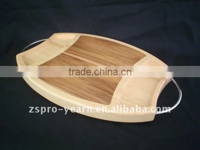 wooden cutting board chopping block with fruit shape
