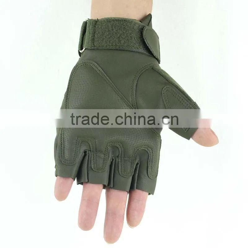 cut finger olive green army gloves
