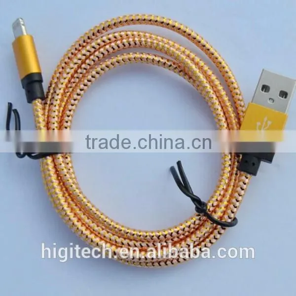 High quality Micro usb + 8pin USB 2 in 1 Sync Data Charger Cable for iPhone 5/6/plus/ipad3/4/5 for Android