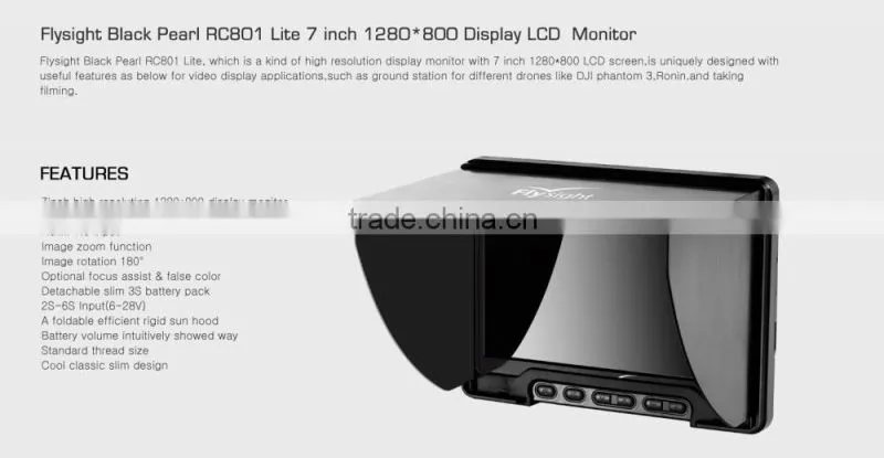G2961 flysight High resolution display monitor with 7 inch 1280*800 LCD Screen