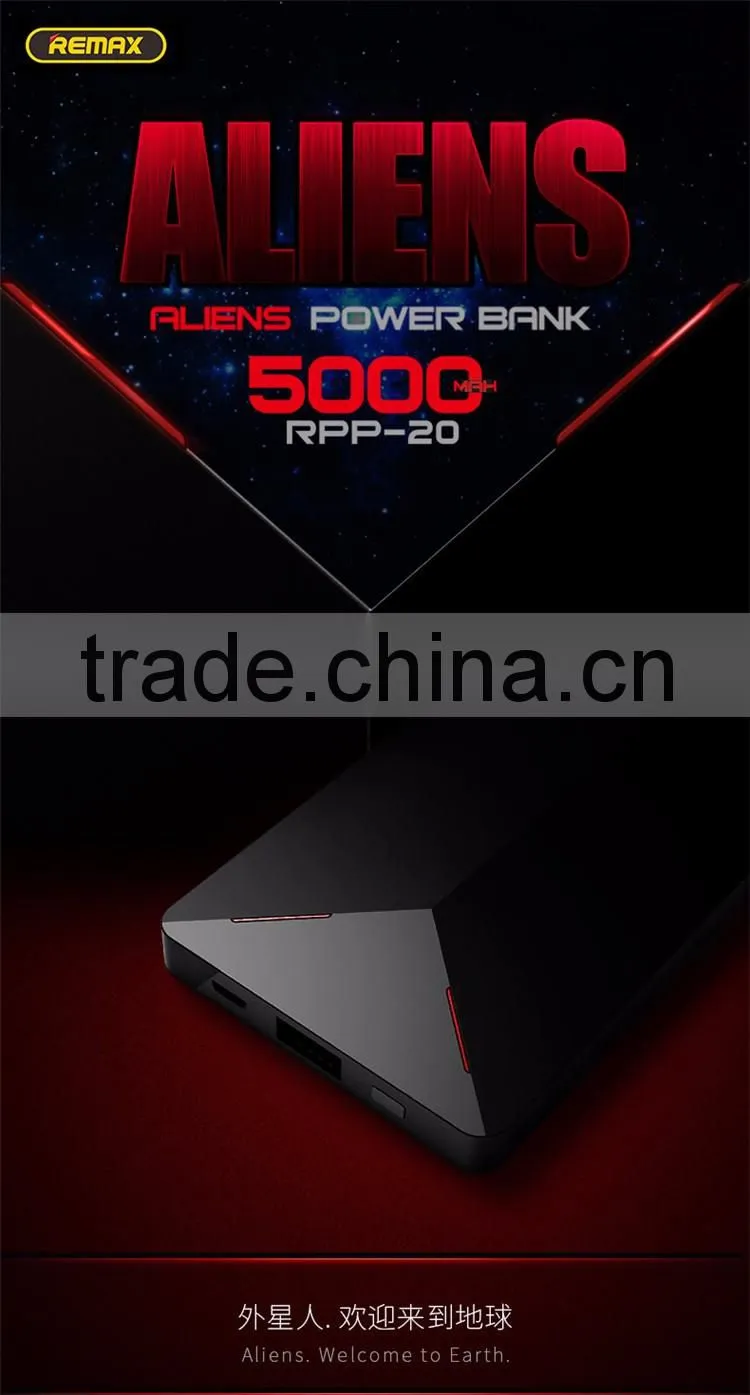 Brand Remax Universal ultra thin portable power bank 5000mah Charger Baby