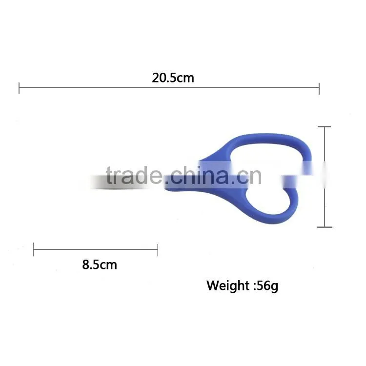 Durable office stationary tools 8 inch multifunctional Blue plastic handle Stainless Steel Scissors