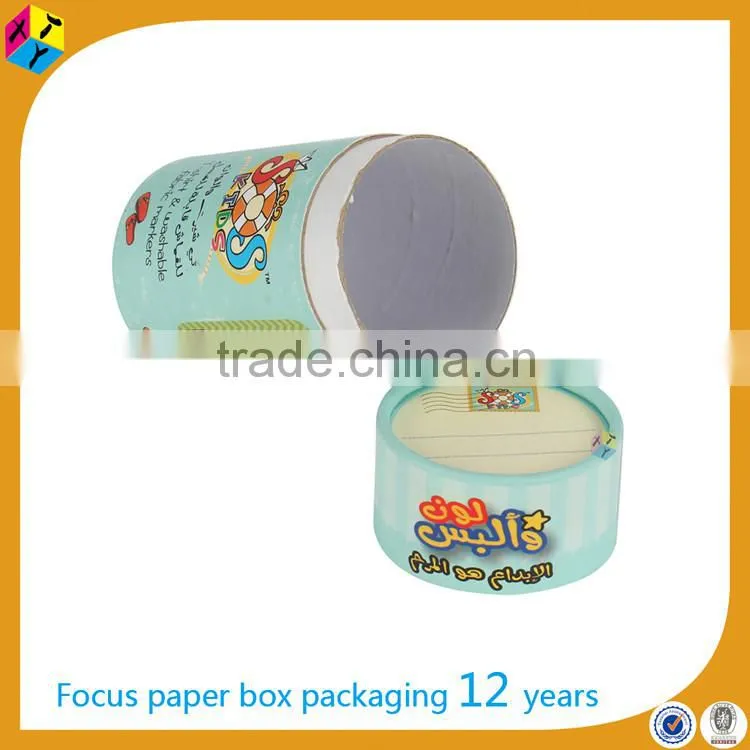 Custom cute paper box t shirt tube packaging