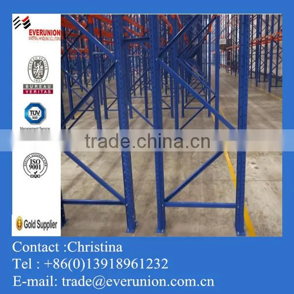 storage double deep selective pallet rack system