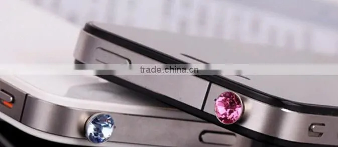 Fashion flash diamond colorful diamond cell phone headset dust plug dust plug 3.5mm universal