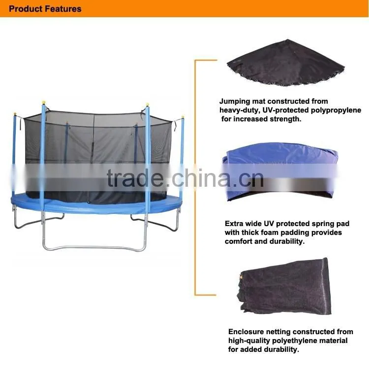 244cm Round Kids Fun Trampoline with Net
