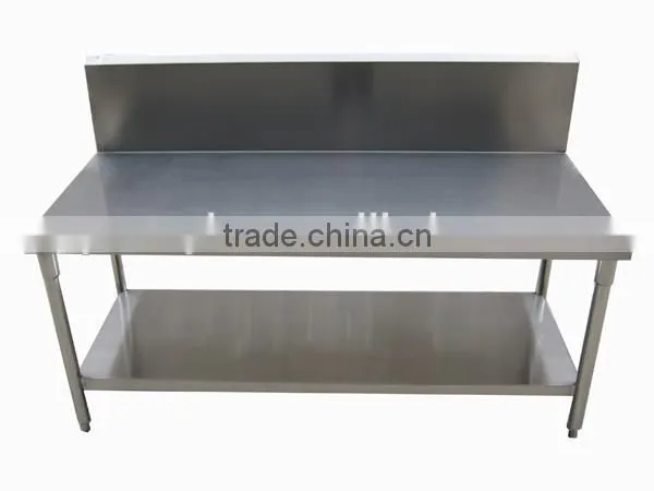 The stainless steel work table with top shelf
