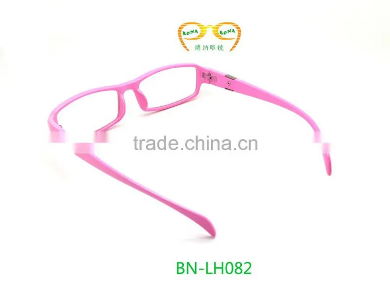 pink color plastic girls Promotion Reading sunglasses with metal hinge