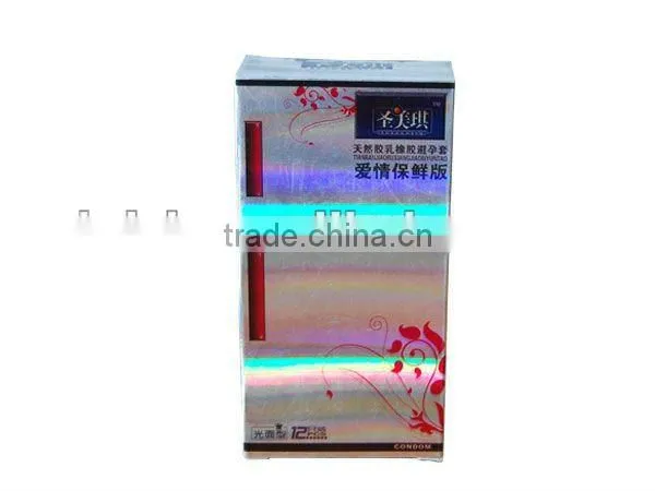 China best price printed laser condom packaging boxes