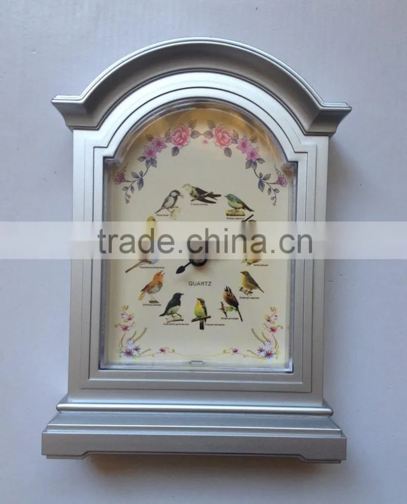 Hot sell desktop clock with bird sound 2015