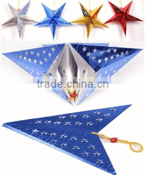 Hot selling star shaped led paper lantern light