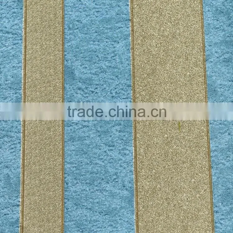 black /gold/blue/ white stripe wallpaper for hotel rooms