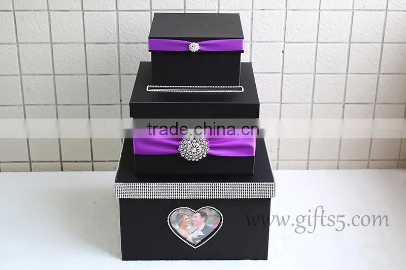 Handmade wedding card holder wedding card box with photo frame for best widding gifts