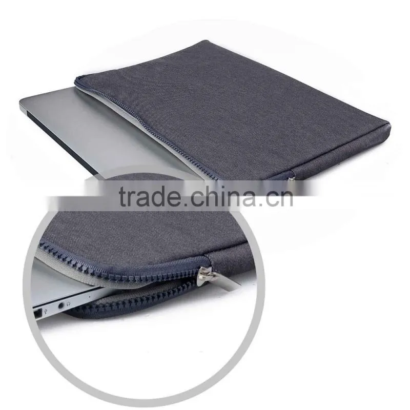 Multifunction laptop shoulder strap bag briefcase premium denim fabric 11-15 inch notebook computer for macBook case B022845(1)