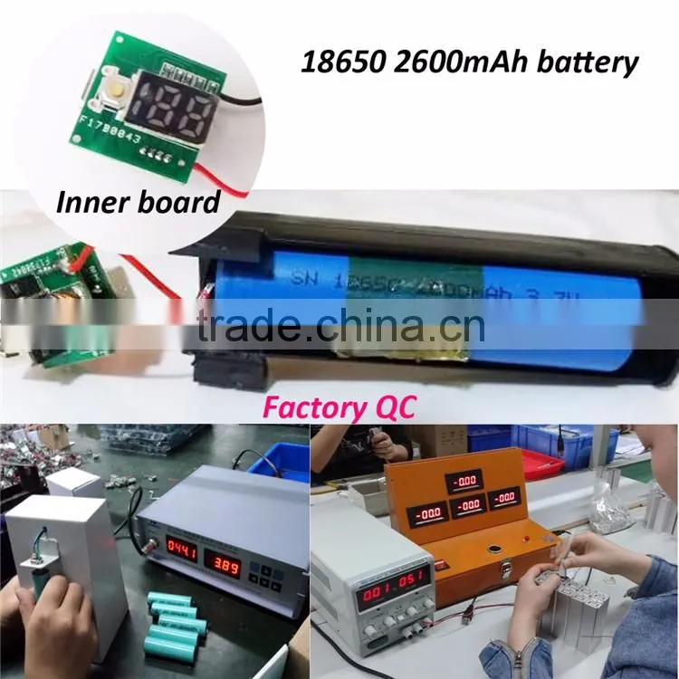Pocket size aluminum power bank 2600 mah with 1A USB PORT