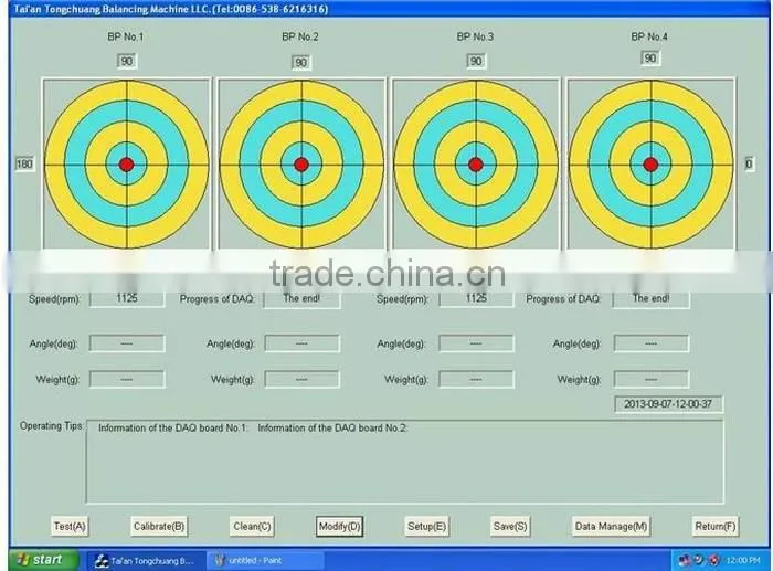 Manufacture In China TC Electronic Portable Dynamic Balancing Machine