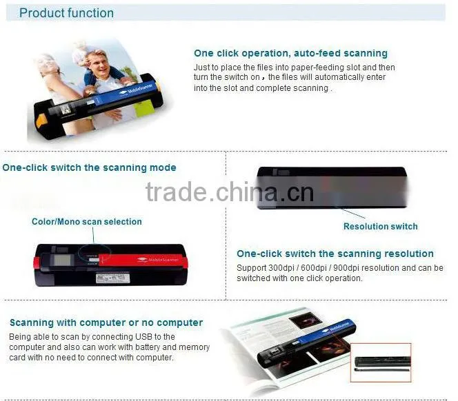 portable handy scan color scanner pen