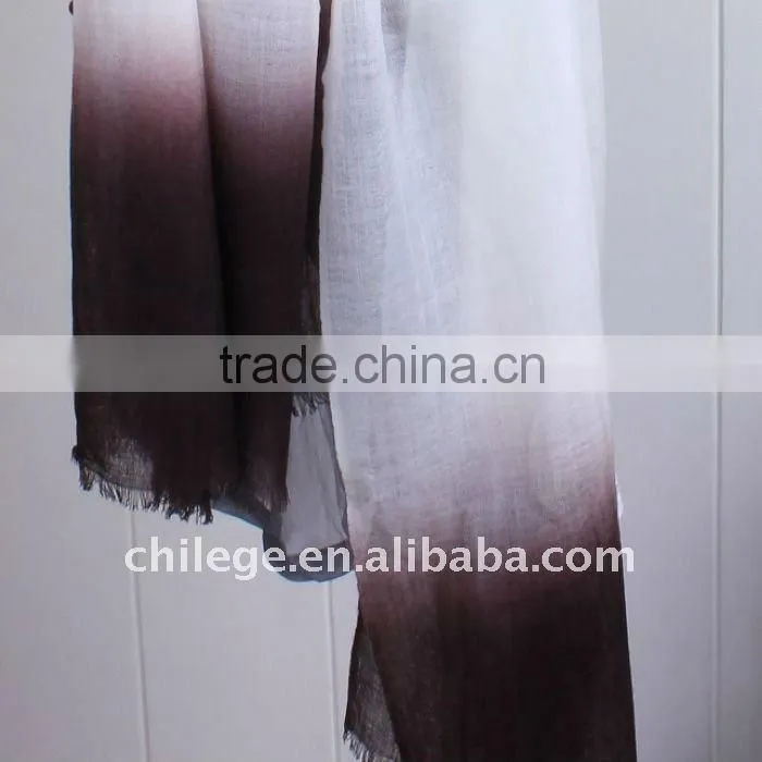 2012 Spring new design wool gradient scarfs thin wraps pashmina