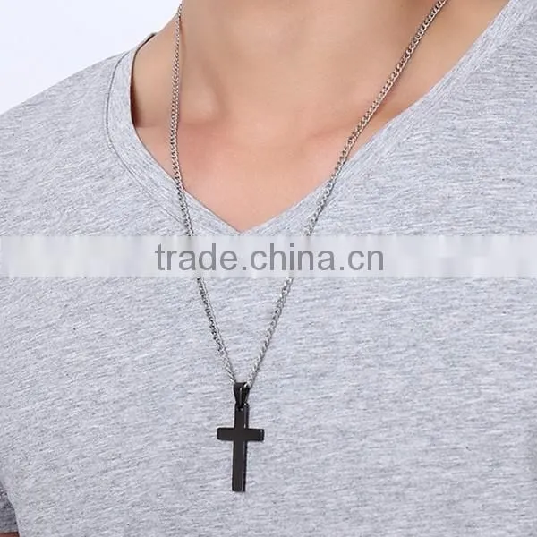 High Quality Fashion Cross Pendant Stainless Steel Necklace