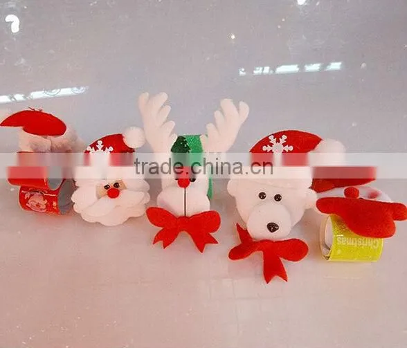 2014 Wholesale Promotional PVC slap bracelet cheap slap wristband Christma style