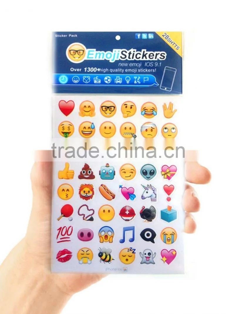 Love and kiss emoji Face Vinyl Sticker for Phone Laptop Decor