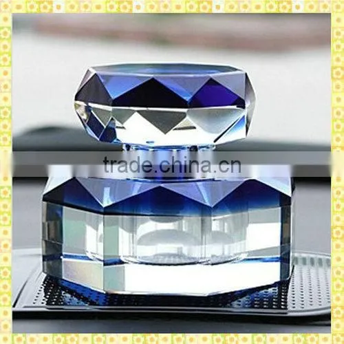 Handcrafted Purple Crystal Perfume Bottles For Wedding Decoration