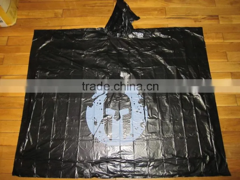 LOGO Printed Promotional PE Disposable Raincoat