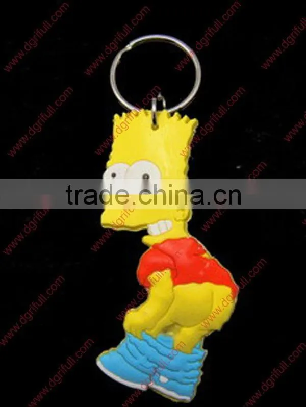 Multi-design silicone keychain/wholesale custom keychains