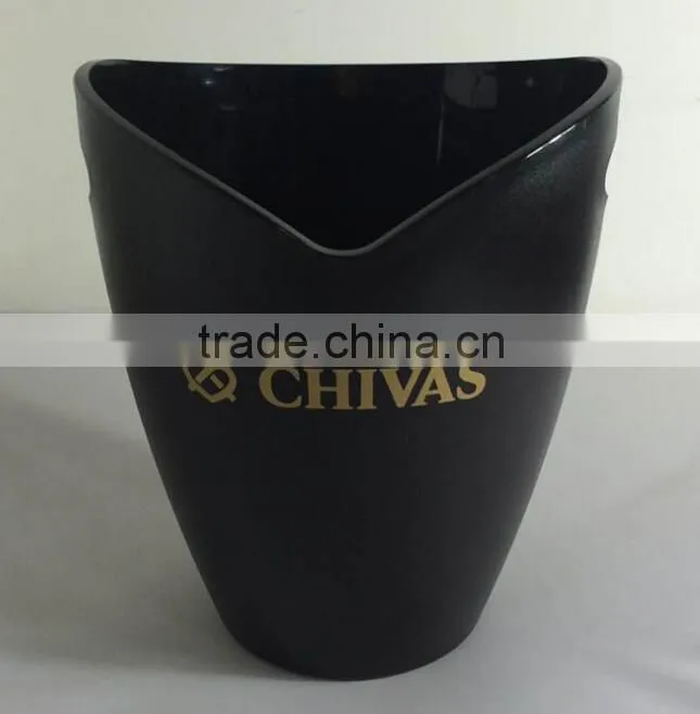 New frosted plastic champagne ice bucket, wine beer bucket with two handles