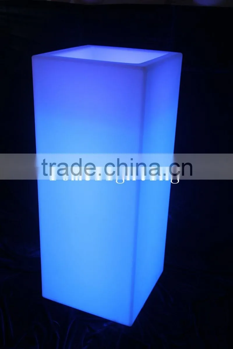 Waterproof plastic square led flower pot lighting
