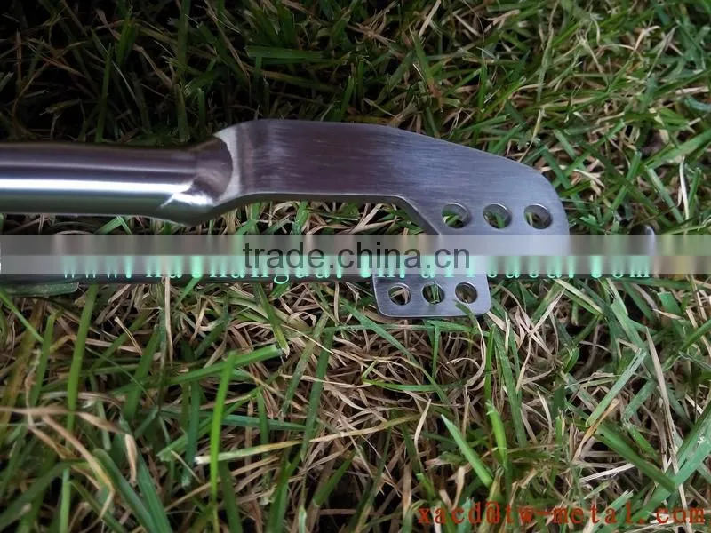 titanium bike front rack with handing brush finished