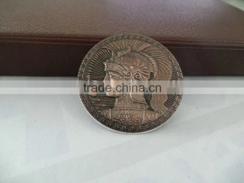 3D ancient Rome soldier coin,antique metal souvenir coin,custom logo metal badge