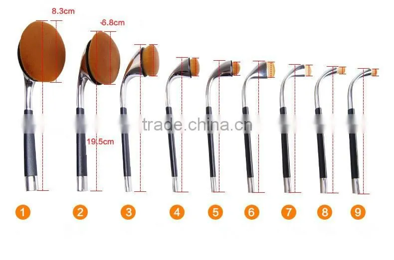 Smart fashionable personalized makeup brush set