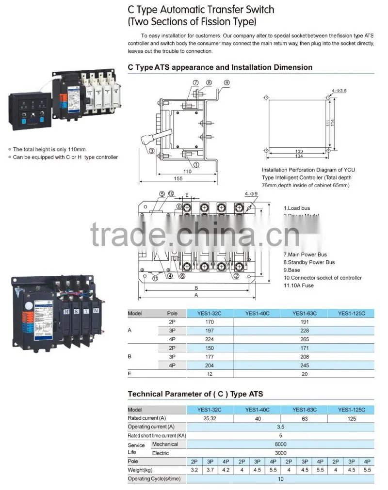 C Type generator control ats module