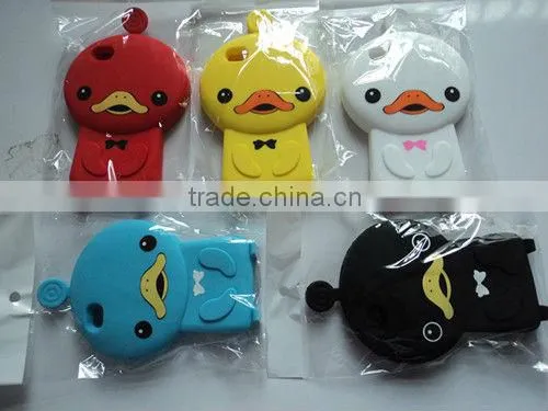 Cute 3D Silicone Animal Case for iPhone 4S