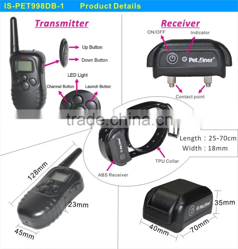 Remote Dog Training Collar 998DB for Pet