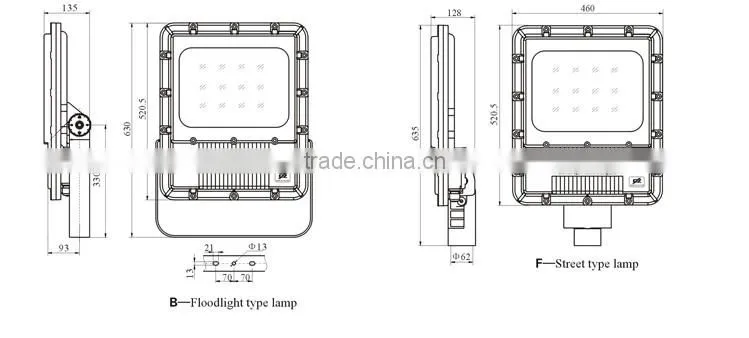 AECEx ATex Zone 1,2,21,22 LED120W/160W/200W explosion proof lighting fixture